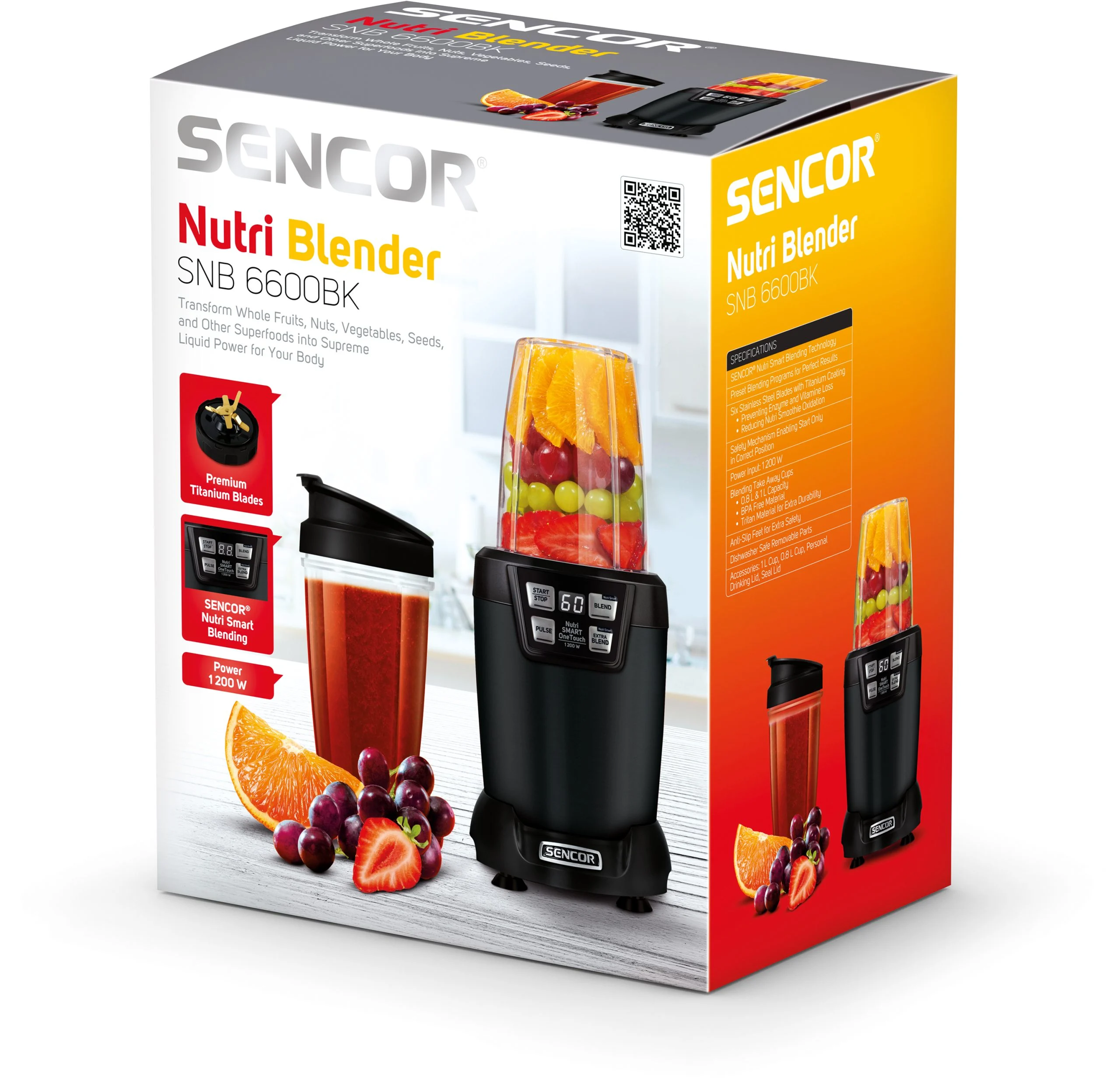 مخلوط کن و اسموتی ساز سنکور مدل SENCOR SNB 6600