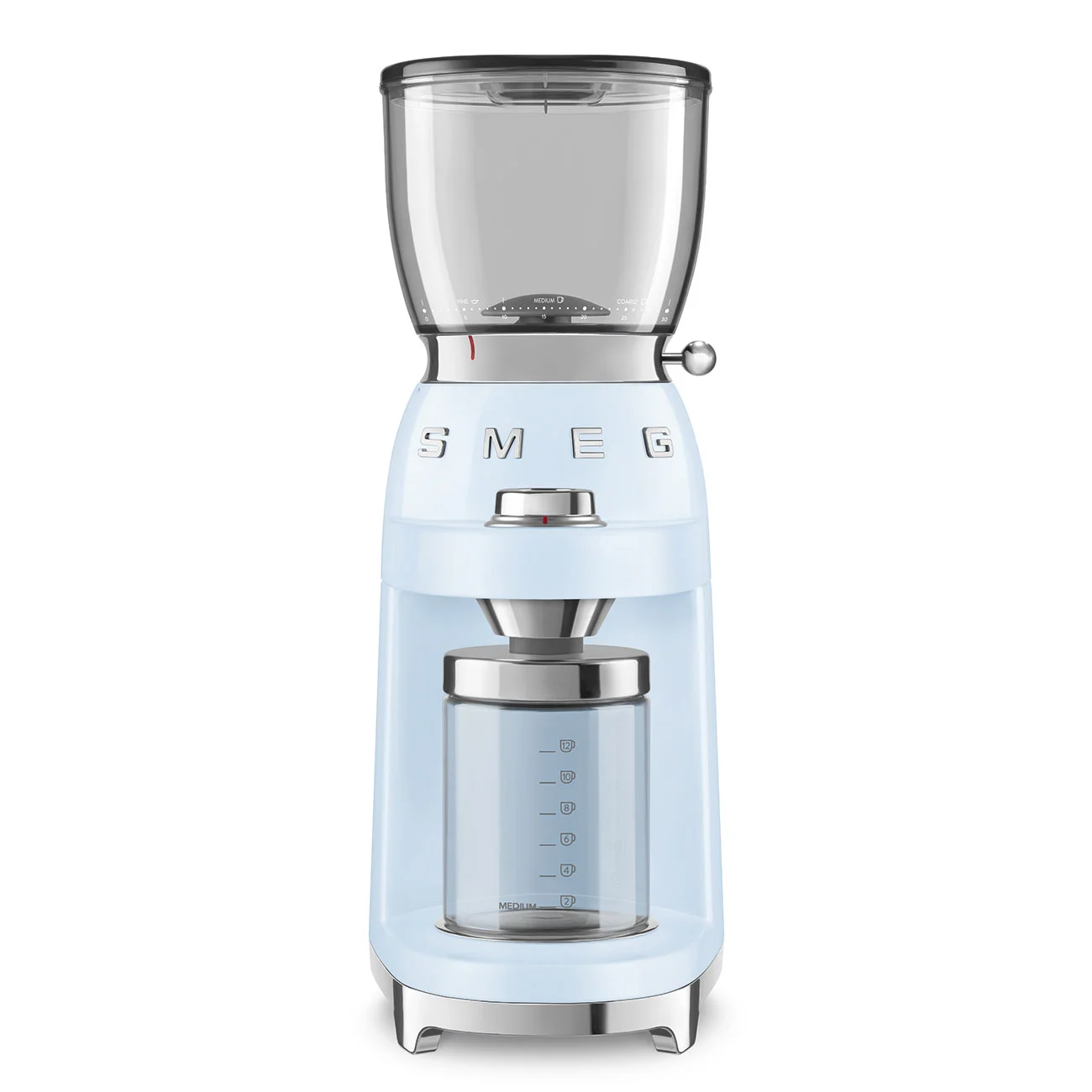 آسیاب قهوه اسمگ رنگ آبی پاستیلی مدل SMEG CGF01PBEU