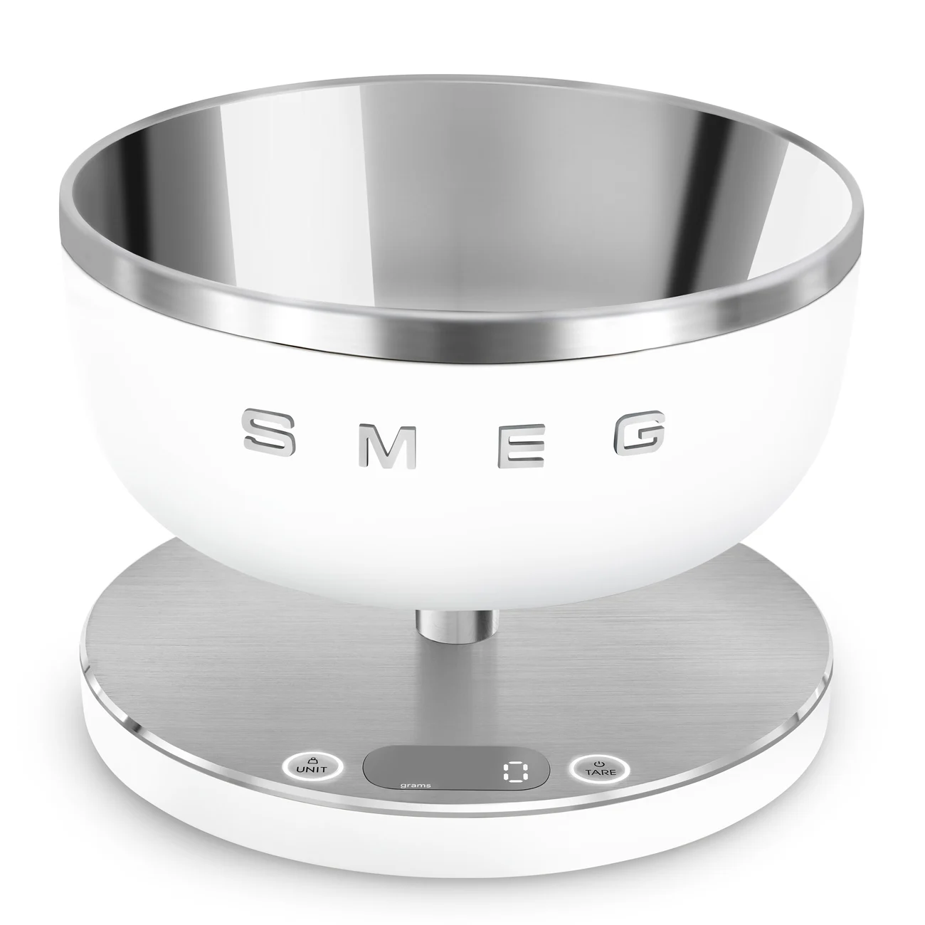 ترازو دیجیتال آشپزخانه اسمگ رنگ سفید مات مدل SMEG KSC01WHMWW